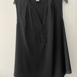 Chico's Black Sleeveless Blouse with V-Neck